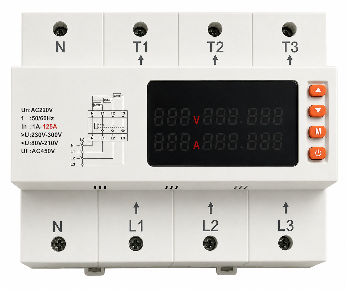 file_00000000b7c07246b16307a056704540.png 125A 4P Voltage Current Protector - Image 1