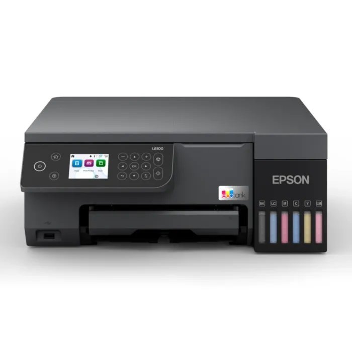 2026/10/1000206096.jpg Epson EcoTank L8100 6 Colour A4 Fast Multifunction Photo EcoTank Printer Compatible with Epson 057 Series EcoTank dye-based ink bottles - Image 1