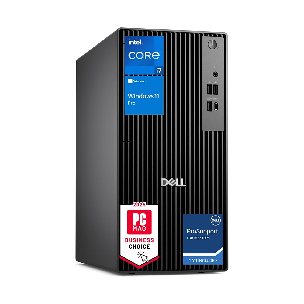 2026/10/7181.png Dell Pro Tower QCT1250-i7 14700 8GB DDR5 512GB Sata SSD Intel UHD Graphics Dos - Image 1